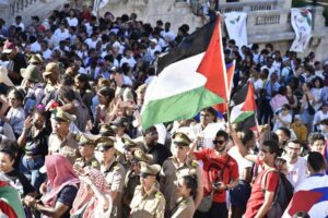 Estudiantes en Cuba demandan cese de genocidio contra Palestina