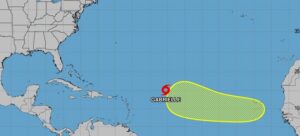 Tormenta tropical Gabrielle en aguas del Atlántico