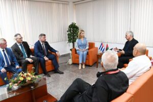 Recibió Díaz-Canel a la presidenta del Partido de Belarús, Bélaya Rus.