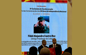 Condecoran de manera póstuma en Angola a Fidel Castro Ruz
