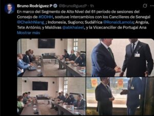 Dialoga canciller cubano con representantes de varios países Dialoga canciller cubano con representantes de varios países